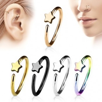 Star Nose Hoop Cartilage Ear Ring